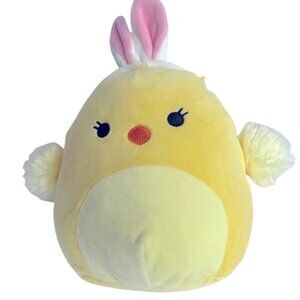 9" Squishmallows Aimee Yellow Chick Bird with Bunny Rabbit Ears Soft